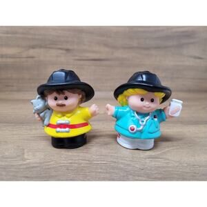 Fisher Price Little People -Paramedic Doctor Nurse EMT Girl Fireman Boy Lot Of 2